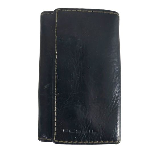 Fossil Other - 𝅺VINTAGE Fossil Black Leather Key Guard Wallet Case